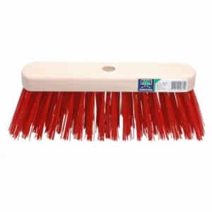 Bezem FSC, kunstvezel rood - 29cm