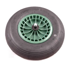 Kruiwagenwiel (kunststof velg) 400x100 - aslengte 13cm