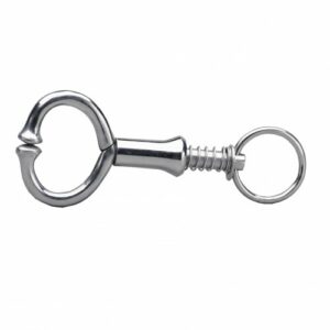 Neusklem RVS koe met veer 17cm