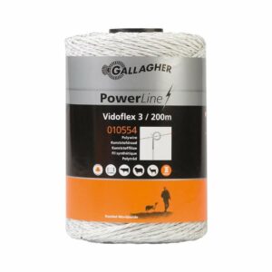 Gallagher Vidoflex 3 PowerLine schrikdraad | wit 200mtr