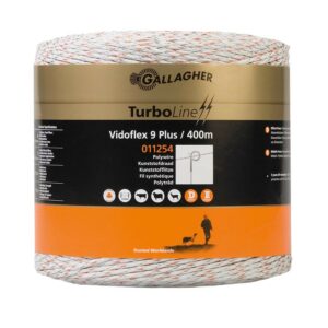 Gallagher Vidoflex 9 Plus TurboLine schrikdraad | wit 400mtr