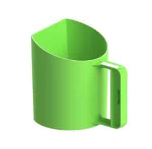 Voerschep groen 1kg - bekermodel