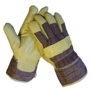 Werkhandschoen rundersplitleer.