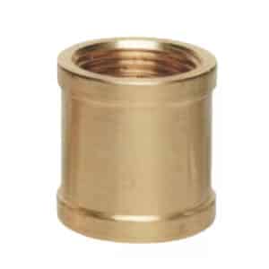 Messing koppeling 2x 3/8" binnendraad