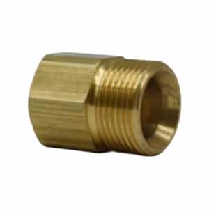 Messing nippel buitendraad - binnendraad M22x1.5- 3/8"