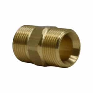 Messing nippel 2x buitendraad M22x1.5