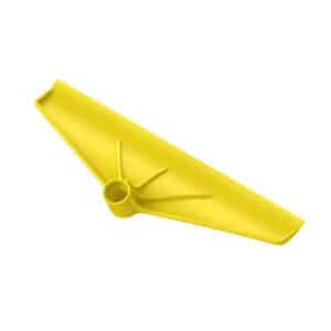 Stalkrabber los kunststof geel, schroefdraad - 38cm